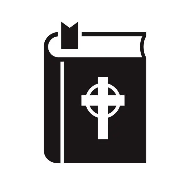 Vector illustration of Bible Glyph Icon