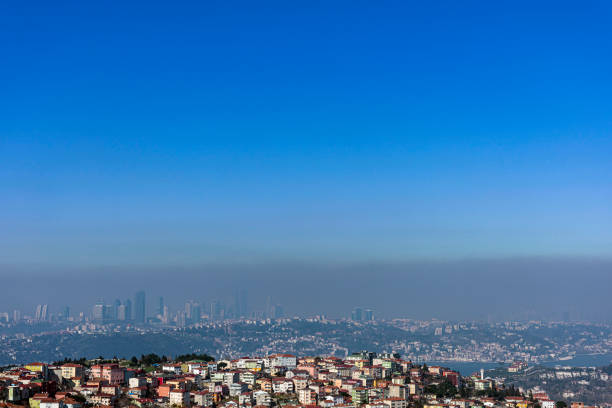 Cityscape and air pollution in Istanbul, Turkey.