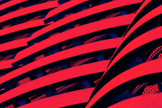 red and blue concrete and very wavy and magical