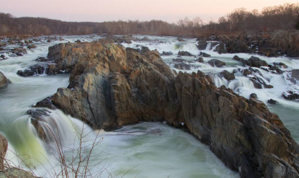 istock Great Falls Park on the Potomac River in Winter 1305009160