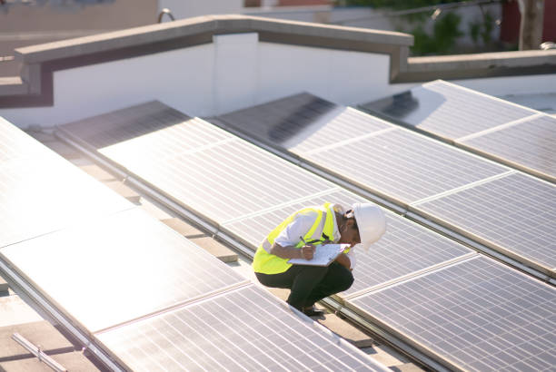 istock Female Engineer Working With Solar Panels Stock Photo 1305011751
