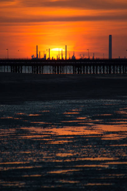 istock Beach and Pier Scene at Sunset 1305012445
