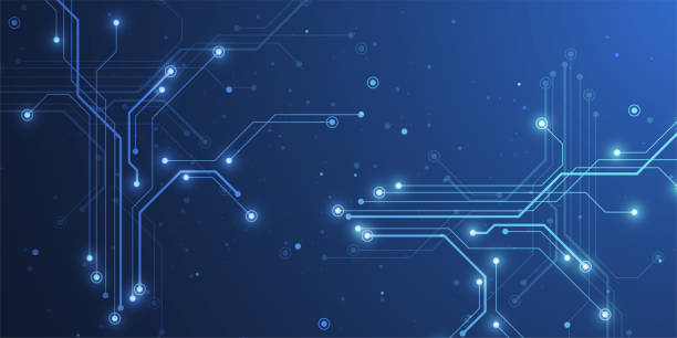 internet-anschluss, abstrakten sinn von wissenschaft und technik-grafik-design-hintergrund. vektor-illustration - technology stock-grafiken, -clipart, -cartoons und -symbole