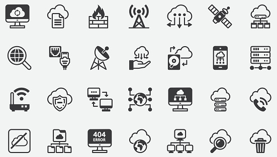Cloud Computing Network Concept Icons