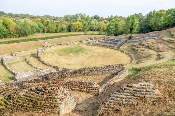 Gallo-Roman Theater of Sanxay stock photo
