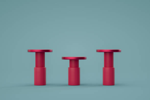 istock Empty Product Stand, Platform, Podium, Blue Background, Abstract Minimal Concept 1305034216