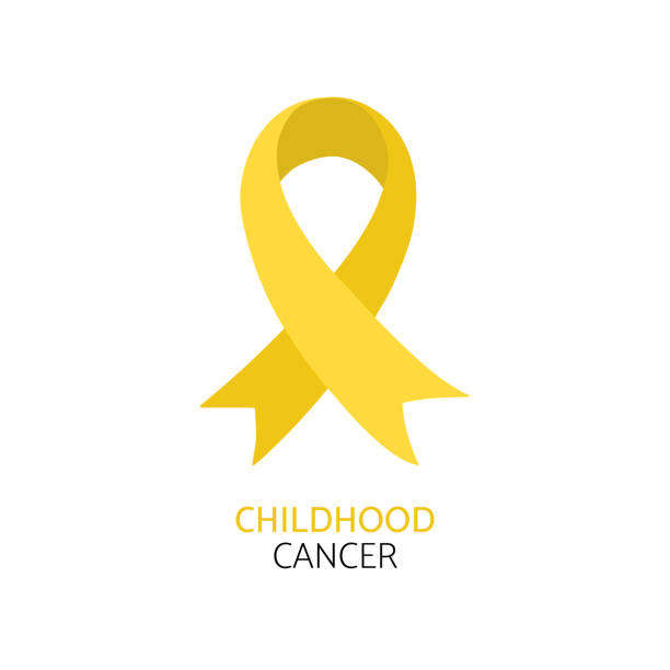 ilustrações, clipart, desenhos animados e ícones de símbolo de conscientização sobre o câncer infantil. - setembro amarelo
