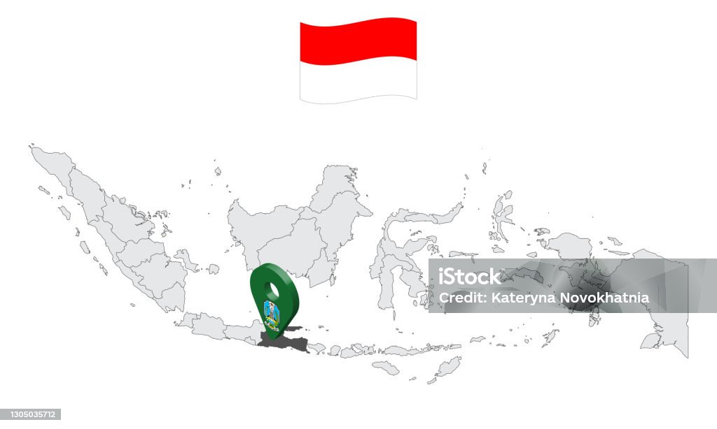 Location Of Province East Java On Map Indonesia 3d East Java Flag Map ...