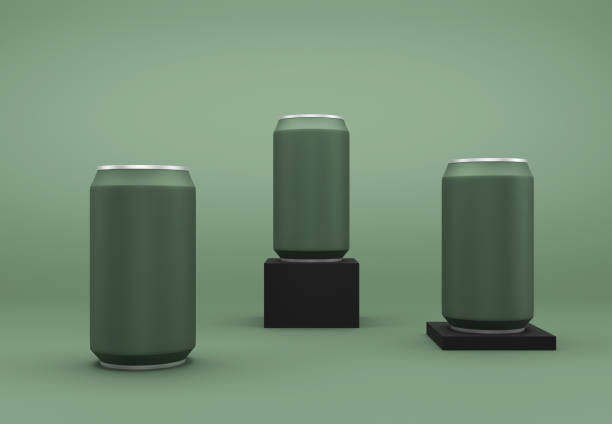 3d blikken - blikje drinken fotos stockfoto's en -beelden