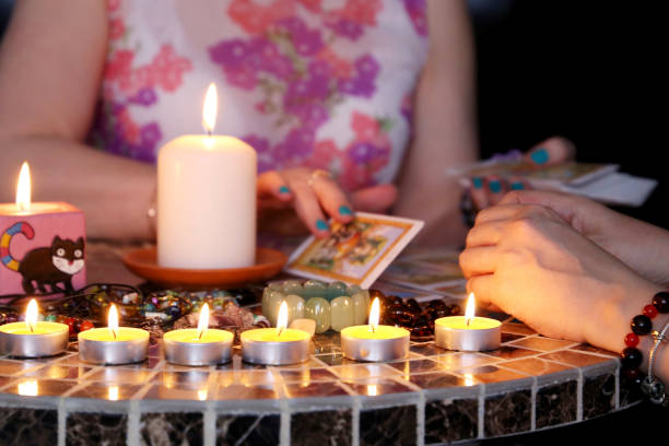 istock Fortune telling session, seeing the destiny and astrology 1305037229