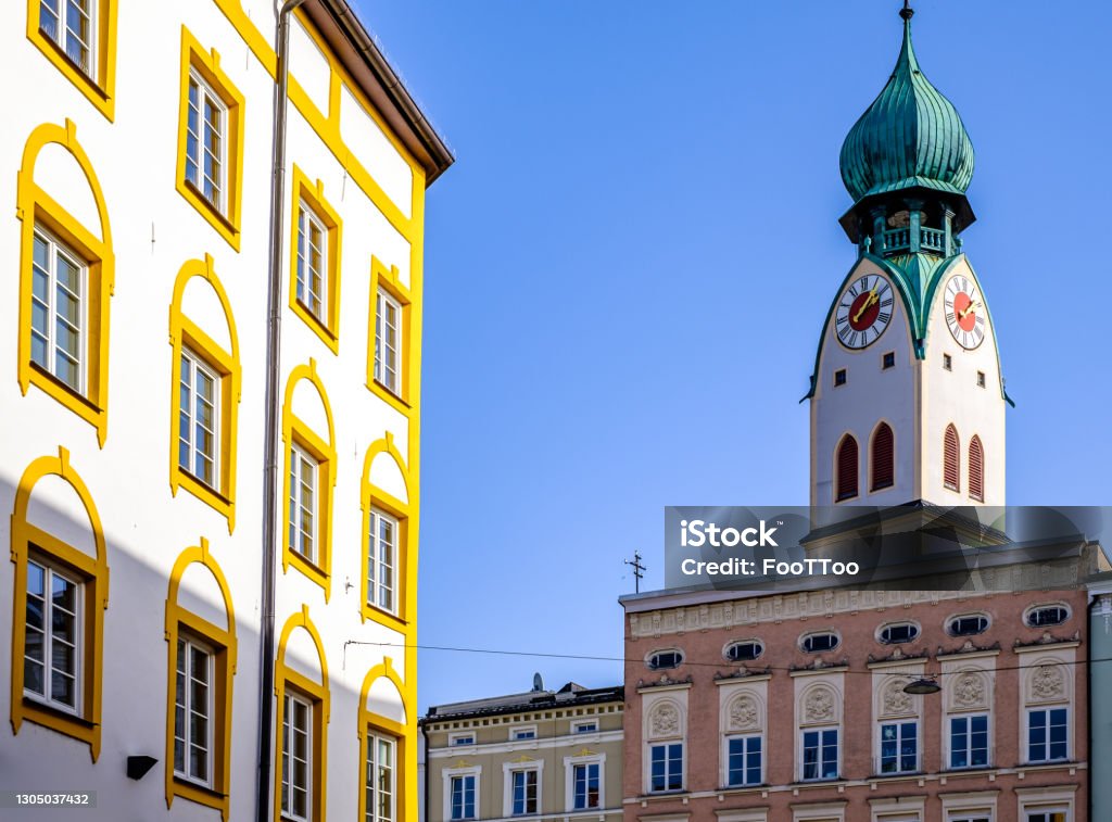 old town of Rosenheim - Bavaria old town of Rosenheim - Bavaria - Germany Rosenheim Stock Photo
