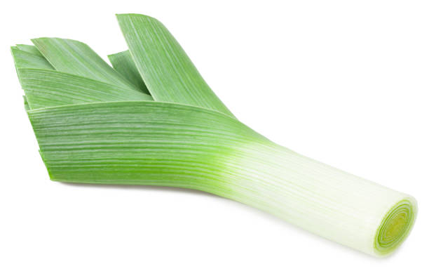 istock leek isolated on white background. with clipping path. full depth of field 1305040843