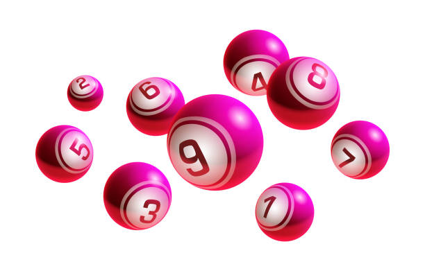 illustrations, cliparts, dessins animés et icônes de boules roses de bingo de loterie d’isolement sur le fond blanc - sport pool game snooker sphere