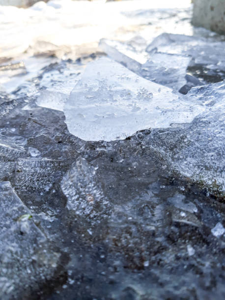 istock A piece of ice on an icy surface 1305046921