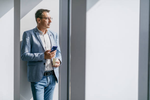 istock Businessman on coffee break 1305050986