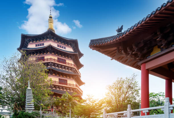 istock Chinese classical architecture: pagoda. Boao, Hainan. 1305051295