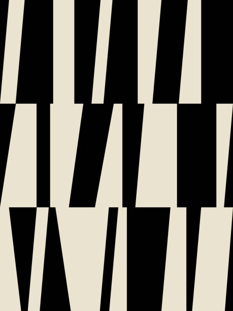 ilustrações, clipart, desenhos animados e ícones de arte minimalista de meados do século. formas geométricas simples em preto no fundo bege. inspirado no estilo retrô bauhaus arte geométrica abstrata moderna. - black and white