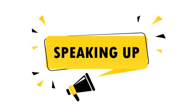 Megaphone with Speaking up speech bubble banner. Loudspeaker. Can be used for business, marketing and advertising. Vector EPS 10. Isolated on white background Megaphone with Speaking up speech bubble banner. Loudspeaker. Can be used for business, marketing and advertising. Vector EPS 10. Isolated on white background. megaphone patterns stock illustrations