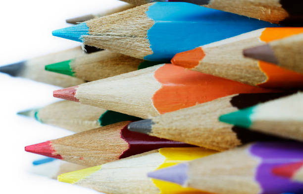 istock Bunch of multicolored pencils, macro 1305054115