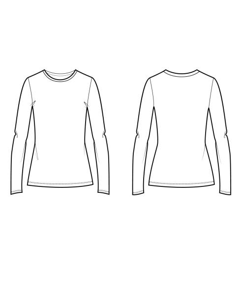 1,500+ T Shirt Outline Front And Back Silhouette Stock Illustrations ...