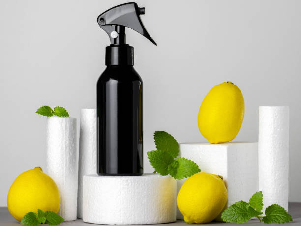 Modern cosmetic products still life set
