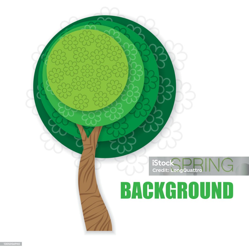 Tree Background Spring Spring Tree Background Stock Illustration - Download Image Now ...