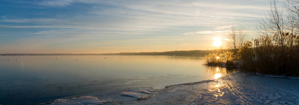 istock Icy lake in winter 1305061296