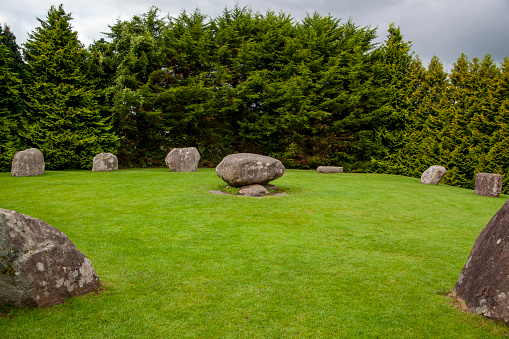 A stone circle in town Kenmare, Ireland