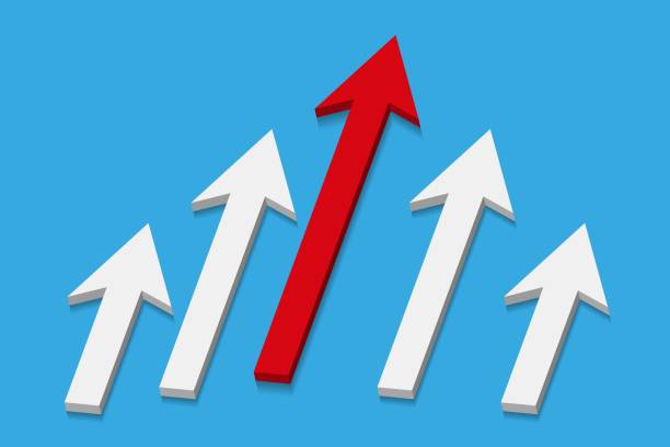 istock Business and leadership concept. Arrows of different sizes. Vector illustration 1305064078