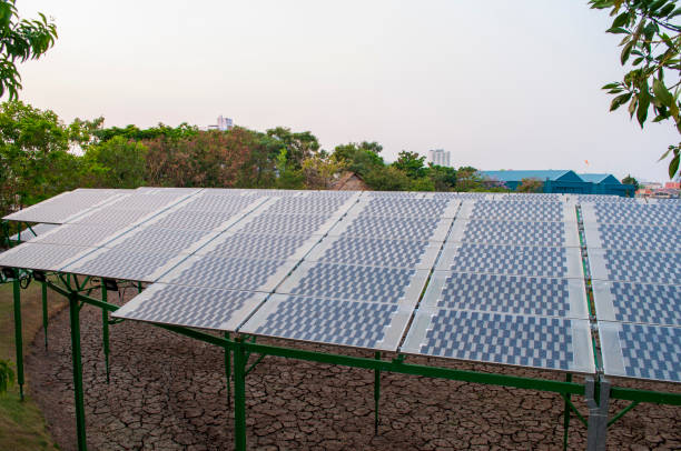 istock Solar cells on the farm 1305070787