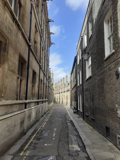 istock Empty Historic Street Cambridbge UK 1305076457