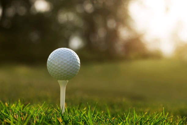 istock golf ball on tee in a beautiful golf course with morning sunshine 1305076648