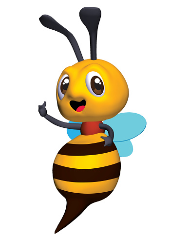 3D render of Basketball and Bee