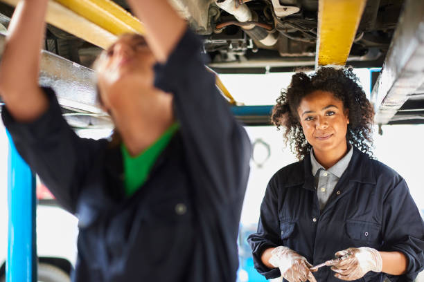 istock female mechanic portrait 1305087400