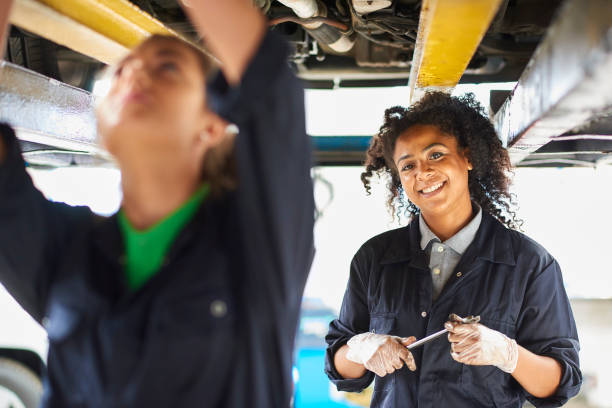 istock female mechanic portrait 1305087519