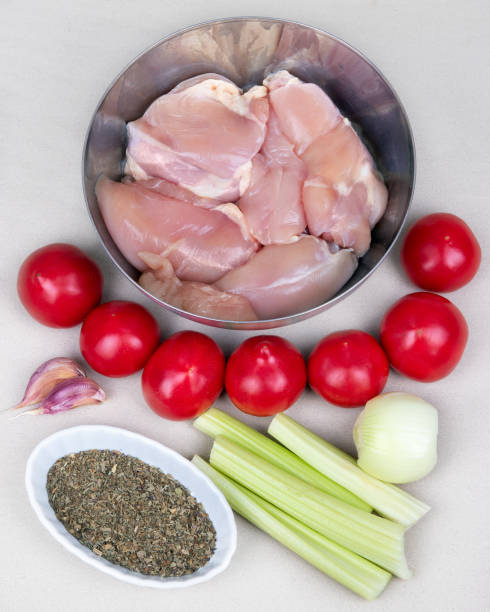 istock The ingredients for cooking chicken with vegetables 1305087954