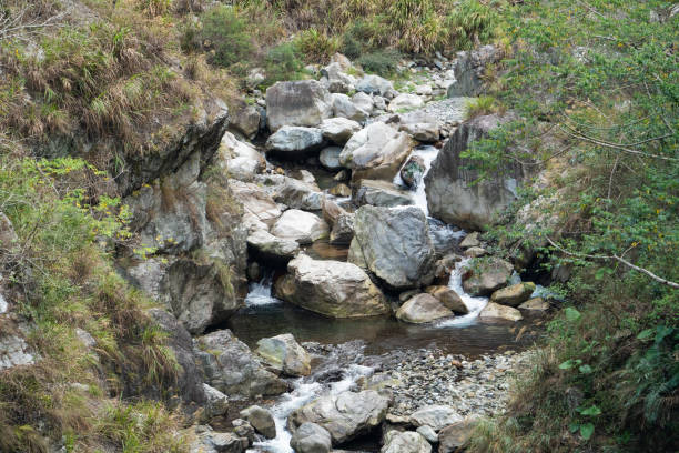 istock Wild river flow with rocks landscape in Taiwan. 1305088357