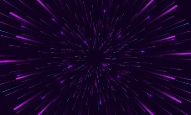 ilustrações, clipart, desenhos animados e ícones de luzes de velocidade de fundo abstrato. fundo vetor de hipervelocidade de movimento rápido. linhas de movimento abstraindo fundo vetorial futurista. - zoom blur