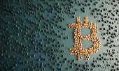 Bitcoin Concept With Binary Codes