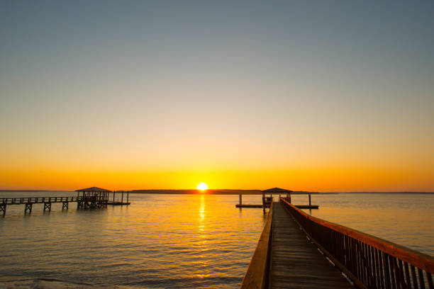 istock Sunset on the dock with-Hilton Head Island-South Carolina 1305095192