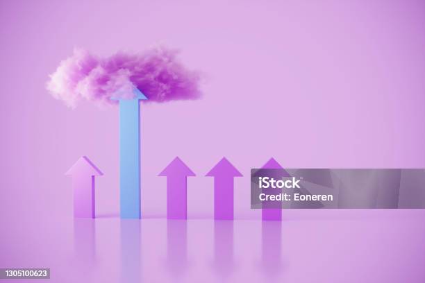 Success Financial Growth Concept Stock Photo - Download Image Now - Improvement, Inflation - Economics, Purple