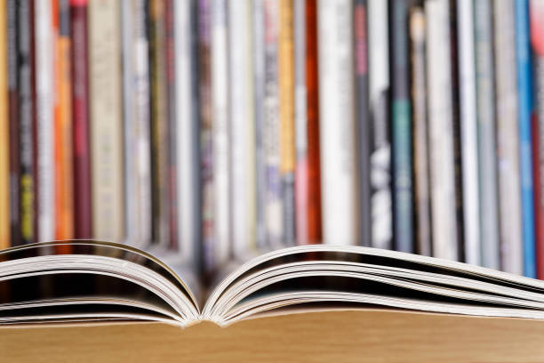 istock Open book close up at the library 1305103314