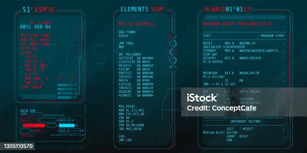 Passcode Hud Hud Interface Elements With Part Of The Code Assembly Stock ...