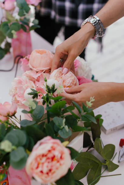 istock florist creates a beautiful bouquet of artificial flowers 1305111866