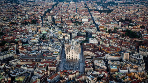 istock Aerial view of Milan, Italy 1305113668