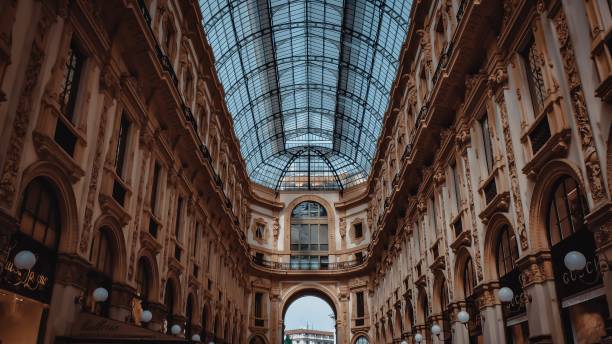 istock Vittorio Emanuele gallery interior, Milan, Italy. 1305115559