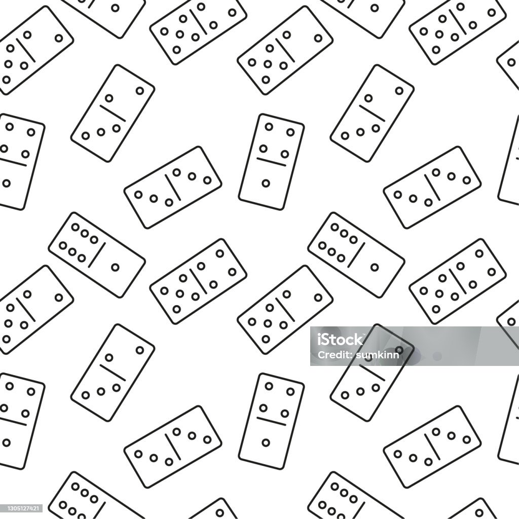 Domino Pattern Design Vector Seamless Domino Pattern Stock Illustration - Download Image Now ...