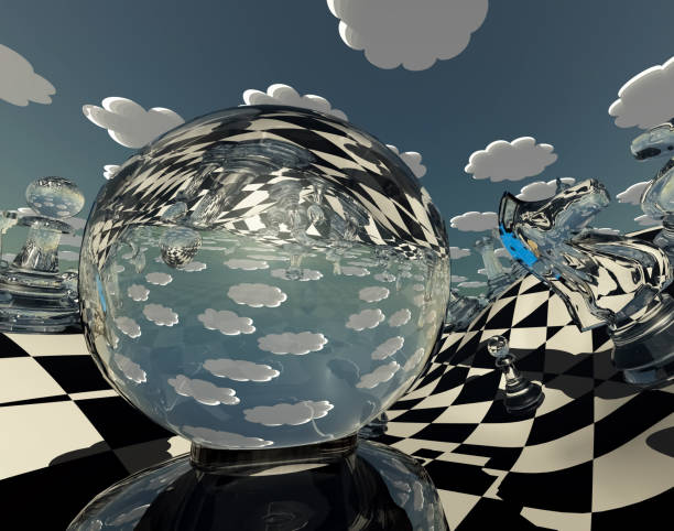 istock Abstract illustration of chess figures 1305130945