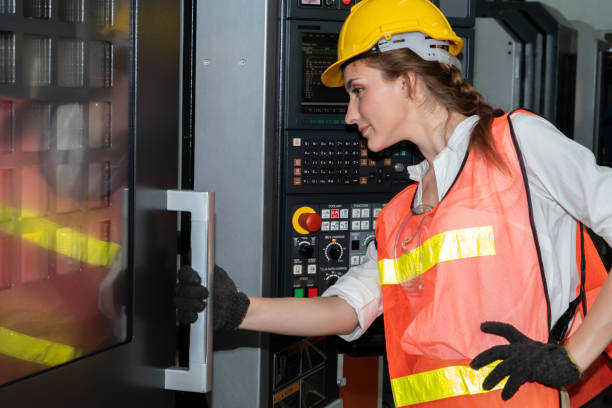 istock Smart factory worker or engineer do machine job in the manufacturing workshop 1305134967