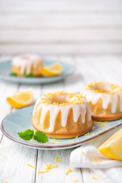istock Mini lemon bundt cakes topped with lemon glaze 1305136874